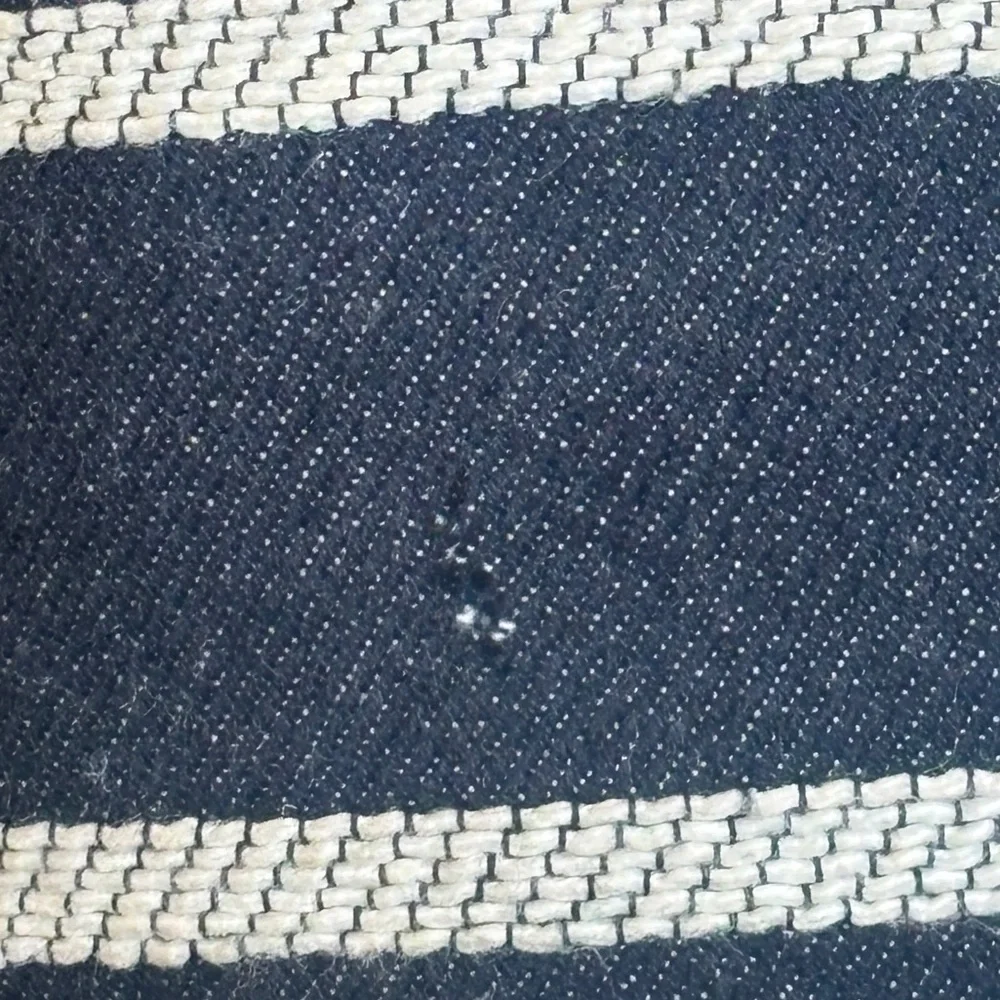 💙Chanel Blue Striped Large Denim Shopper Tote💙 - Picture 4 of 15